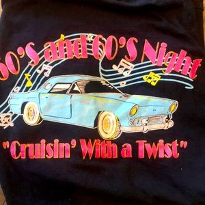 Vintage 50s and 60s Night cruising with a twist retro t shirt